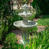 3 Tier Solar Powered Water Fountain Greek Style Birdbath Garden Ornament
